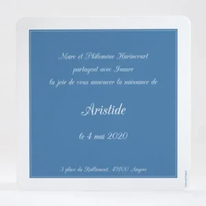 Faire-part de naissance Portrait chic Garcon*Faire-part Elégant Fashion