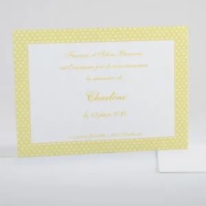 Faire-part de naissance Pois chics et classiques*Faire-part Elégant Discount