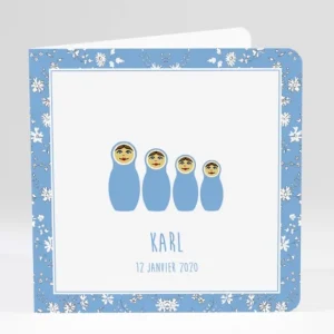 Faire-part de naissance Poupees russes*Faire-part Elégant Best
