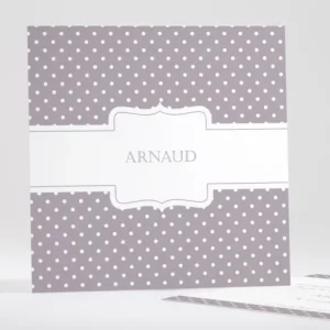 Faire-part de naissance Pois chic prenom*Faire-part Elégant Clearance