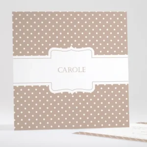 Faire-part de naissance Pois chic prenom*Faire-part Elégant Clearance