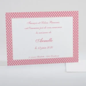 Faire-part de naissance Pois chics et classiques*Faire-part Elégant Discount