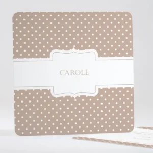 Faire-part de naissance Pois chic prenom*Faire-part Elégant Clearance