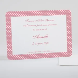 Faire-part de naissance Pois chics et classiques*Faire-part Elégant Discount
