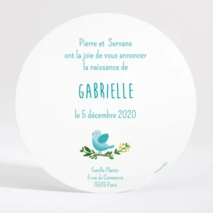 Faire-part de naissance Printemps simple*Faire-part Elégant Online
