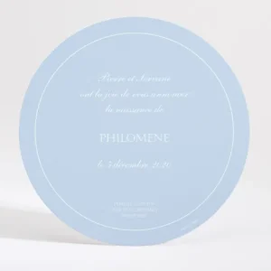 Faire-part de naissance Princesse rond*Faire-part Elégant Best