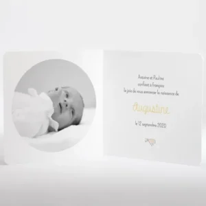 Faire-part de naissance Premier reveil*Faire-part Elégant Clearance