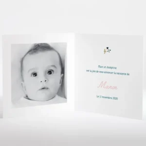 Faire-part de naissance Printemps*Faire-part Elégant Fashion