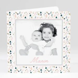 Faire-part de naissance Printemps*Faire-part Elégant Fashion