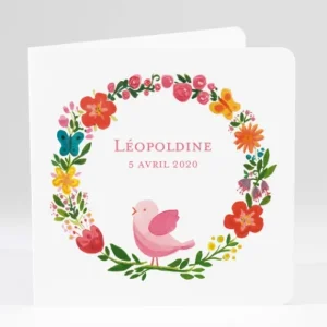 Faire-part de naissance Printemps livret*Faire-part Elégant New
