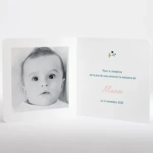 Faire-part de naissance Printemps*Faire-part Elégant Fashion