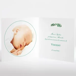 Faire-part de naissance Printemps livret*Faire-part Elégant New