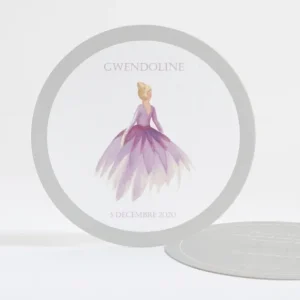 Faire-part de naissance Princesse rond*Faire-part Elégant Best