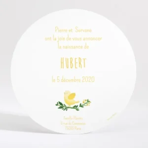 Faire-part de naissance Printemps simple*Faire-part Elégant Online