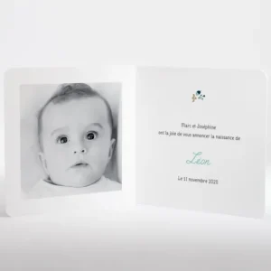 Faire-part de naissance Printemps*Faire-part Elégant Fashion
