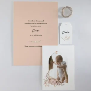 Faire-part de naissance Precieux*Faire-part Elégant Best
