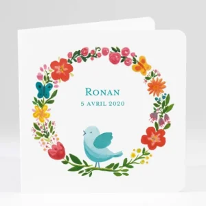 Faire-part de naissance Printemps livret*Faire-part Elégant New