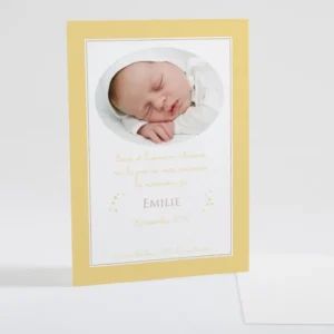 Faire-part de naissance Prenom etoile*Faire-part Elégant Sale