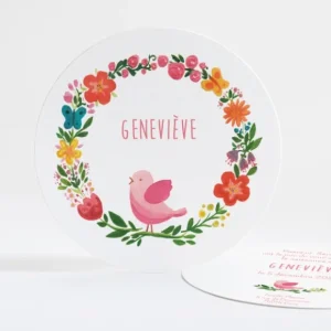 Faire-part de naissance Printemps simple*Faire-part Elégant Online