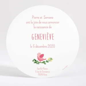 Faire-part de naissance Printemps simple*Faire-part Elégant Online
