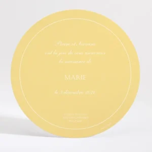 Faire-part de naissance Princesse rond*Faire-part Elégant Best