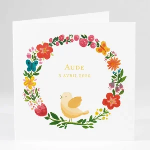 Faire-part de naissance Printemps livret*Faire-part Elégant New