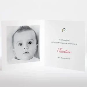 Faire-part de naissance Printemps*Faire-part Elégant Fashion
