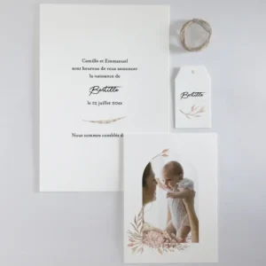 Faire-part de naissance Precieux*Faire-part Elégant Best