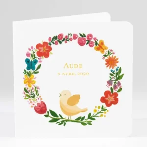 Faire-part de naissance Printemps livret*Faire-part Elégant New