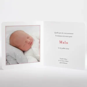 Faire-part de naissance P'tit mousse*Faire-part Elégant Fashion