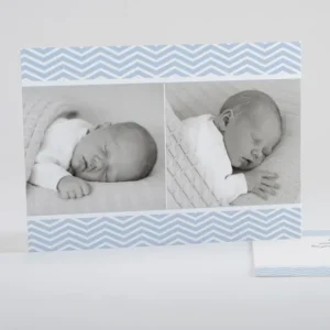Faire-part de naissance Rayures zigzag chic*Faire-part Elégant Fashion