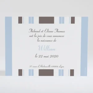 Faire-part de naissance Rayures bayaderes pastels*Faire-part Elégant Sale