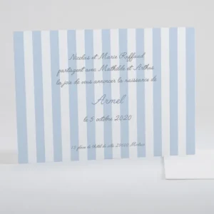 Faire-part de naissance Rayures classiques*Faire-part Elégant Outlet