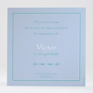 Faire-part de naissance Rayures croisees*Faire-part Elégant Best