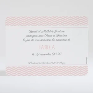 Faire-part de naissance Rayures zigzag chic*Faire-part Elégant Fashion