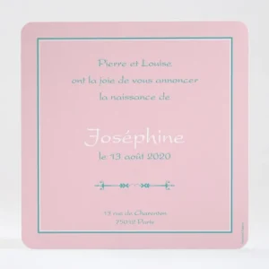 Faire-part de naissance Rayures croisees*Faire-part Elégant Best