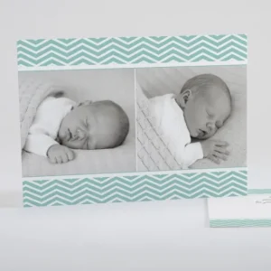 Faire-part de naissance Rayures zigzag chic*Faire-part Elégant Fashion