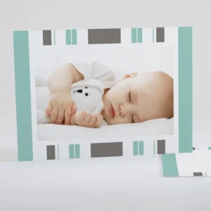 Faire-part de naissance Rayures bayaderes pastels*Faire-part Elégant Sale