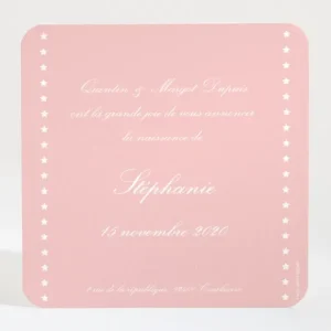 Faire-part de naissance Rayures etoiles retros*Faire-part Elégant Hot
