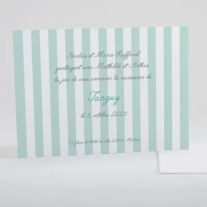 Faire-part de naissance Rayures classiques*Faire-part Elégant Outlet