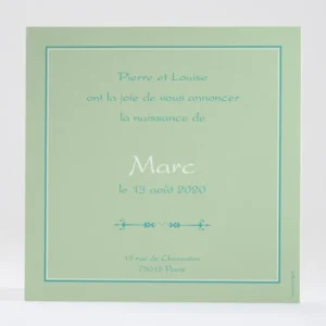 Faire-part de naissance Rayures croisees*Faire-part Elégant Best