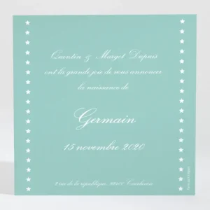Faire-part de naissance Rayures etoiles retros*Faire-part Elégant Hot