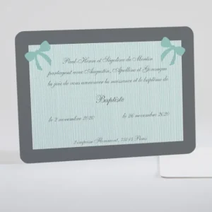 Faire-part de naissance Rayures delicates*Faire-part Elégant Discount