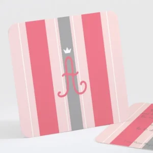 Faire-part de naissance Rayures couronnees*Faire-part Elégant New