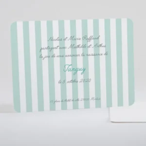 Faire-part de naissance Rayures classiques*Faire-part Elégant Outlet