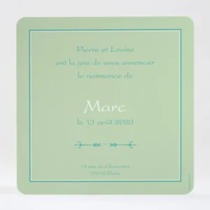 Faire-part de naissance Rayures croisees*Faire-part Elégant Best