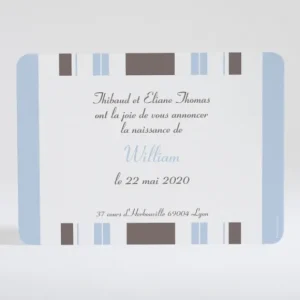 Faire-part de naissance Rayures bayaderes pastels*Faire-part Elégant Sale