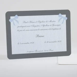 Faire-part de naissance Rayures delicates*Faire-part Elégant Discount