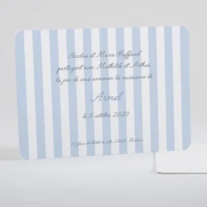 Faire-part de naissance Rayures classiques*Faire-part Elégant Outlet