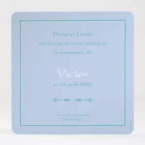 Faire-part de naissance Rayures croisees*Faire-part Elégant Best